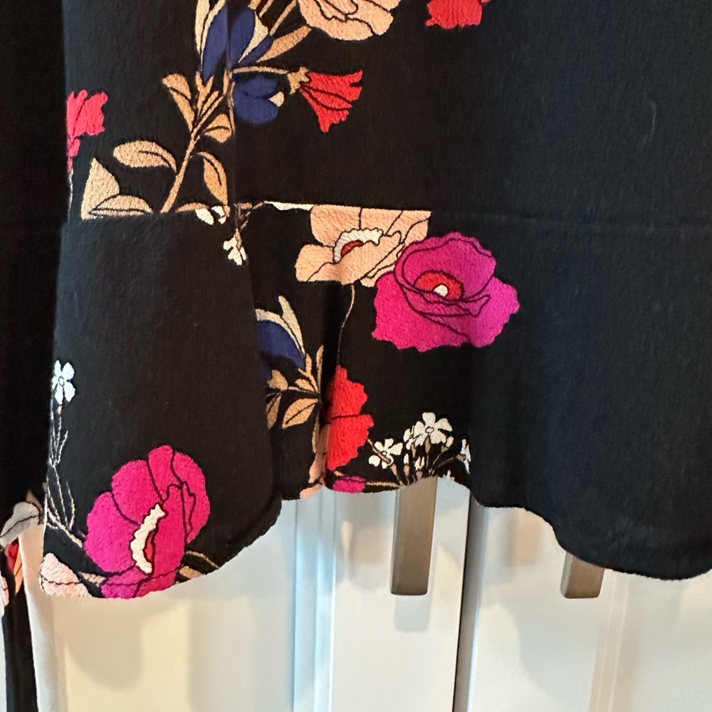 Popsugar black floral dress size L - Picture 8 of 11